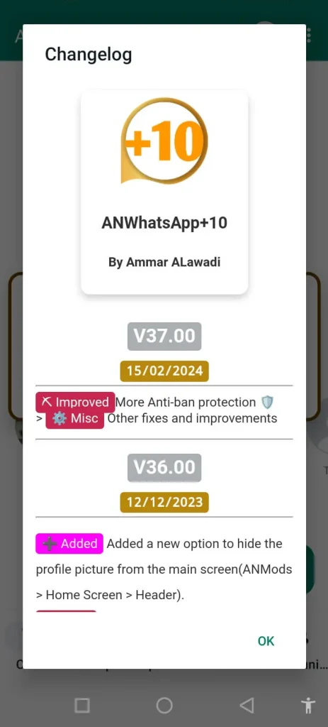 AN WhatsApp installation