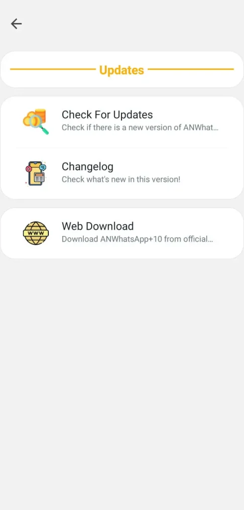 Auto Update feature of AN WhatsApp